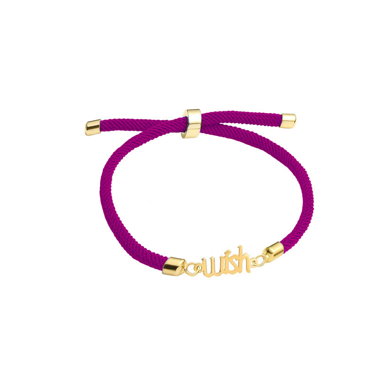 دستبند طلا کم اجرت 18 عیار زنانه با بند بافت ماوی گالری مدل wish دستبند طلا کم اجرت 18 عیار زنانه با بند بافت ماوی گالری مدل wish