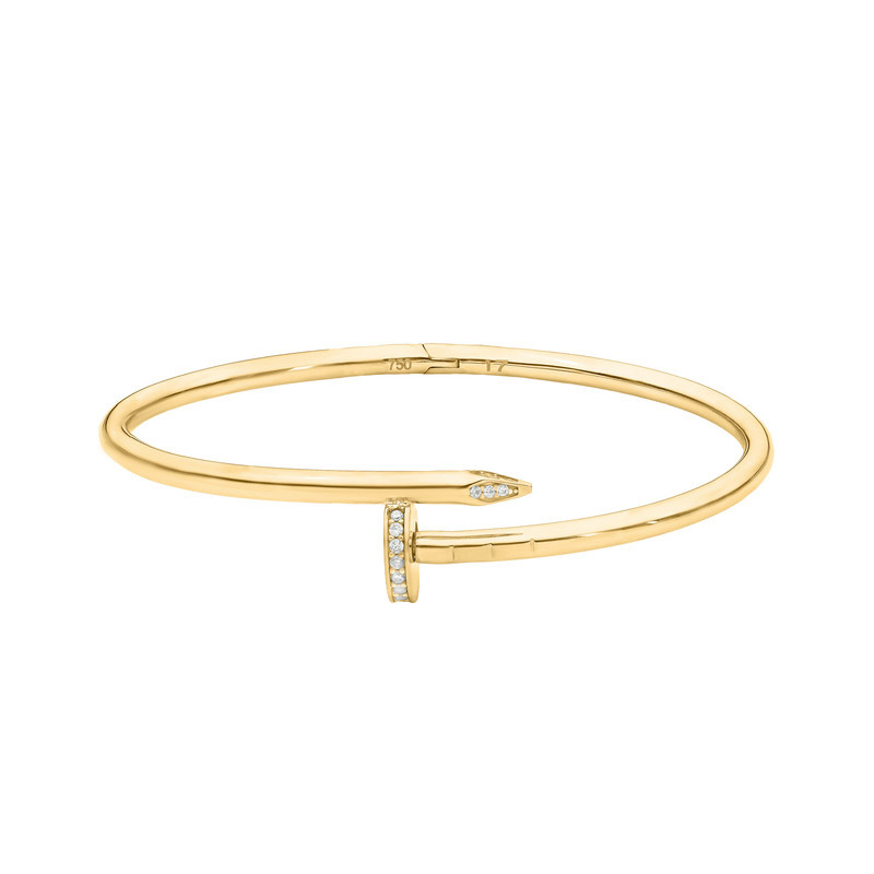 بنگل طلا 18 عیار زنانه ماوی گالری مدل میخ اورج