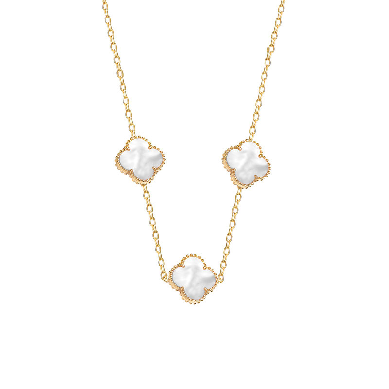 گردنبند طلا 18 عیار زنانه ماوی گالری مدل ونکلیف صدف 3