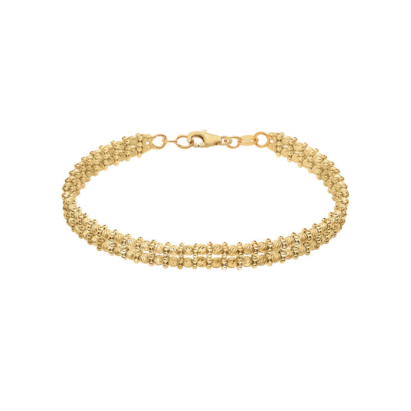 دستبند النگویی طلا 18 عیار زنانه ماوی گالری مدل البرناردو دو لاین دستبند النگویی طلا 18 عیار زنانه ماوی گالری مدل البرناردو دو لاین