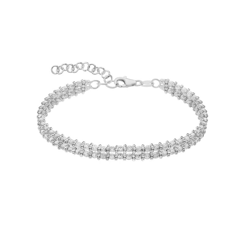 دستبند النگویی طلا 18 عیار زنانه ماوی گالری مدل البرناردو دو لاین دستبند النگویی طلا 18 عیار زنانه ماوی گالری مدل البرناردو دو لاین