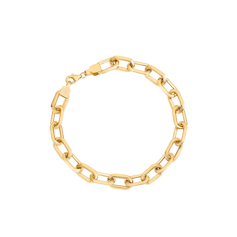 دستبند زنجیری طلا 18 عیار زنانه ماوی گالری مدل هرمس بولد دستبند زنجیری طلا 18 عیار زنانه ماوی گالری مدل هرمس بولد