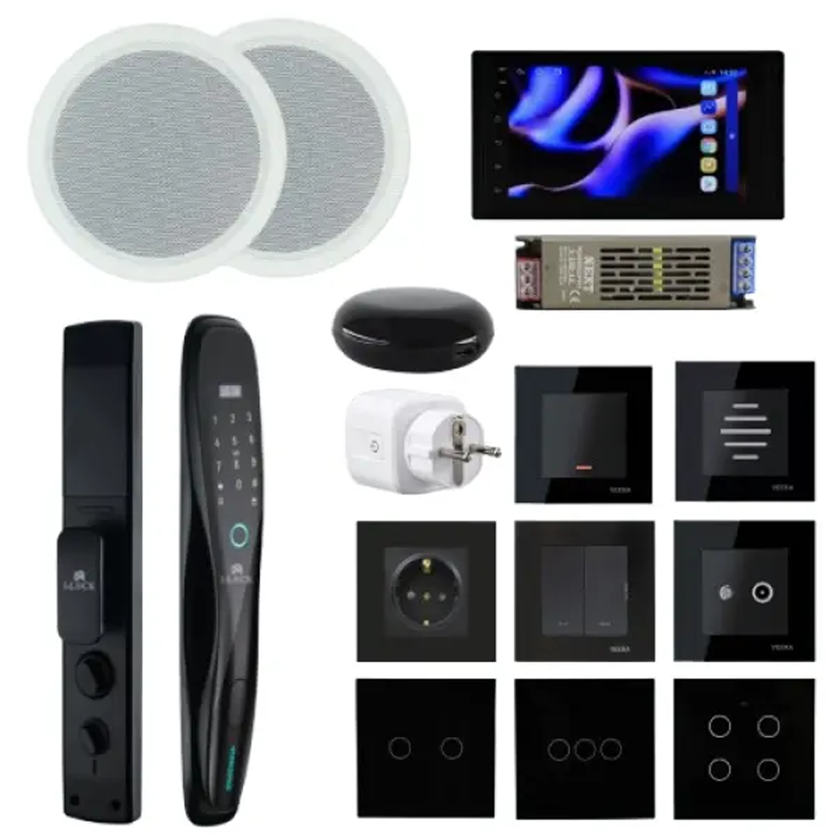 پکیج خانه هوشمند مدل دو خواب فول با دستگیره مشکی