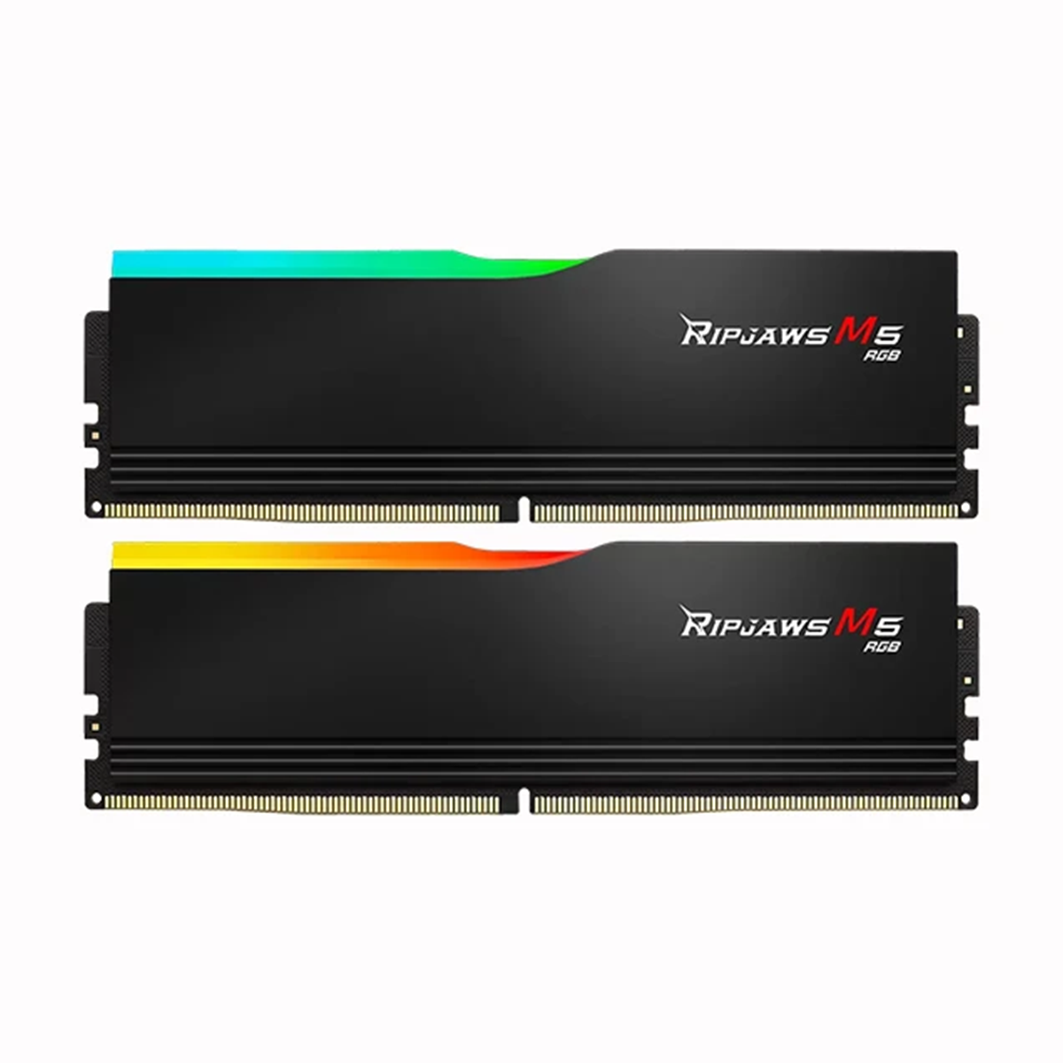 رم کامپیوتر DDR5 دو کاناله 6400 مگاهرتز CL32 جی اسکیل مدل Ripjaws M5 RGB ظرفیت 32 گیگابایت