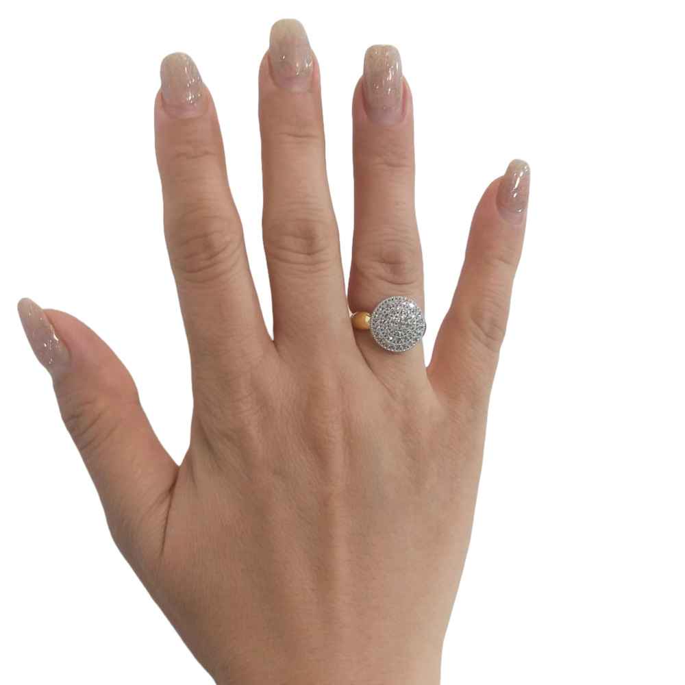 انگشتر طلا 18 عیار زنانه تراش سایز 54-55 قابل تغییر سایز انگشتر طلا 18 عیار زنانه تراش سایز 54-55 قابل تغییر سایز