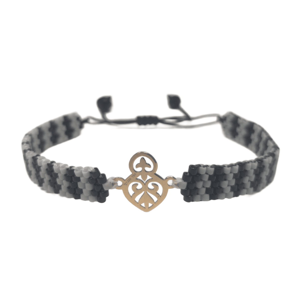 دستبند طلا 18 عیار زنانه دستساز نقش بذر گل کد 154 پلاک دستبند طلا 18 عیار زنانه دستساز نقش بذر گل کد 154 پلاک