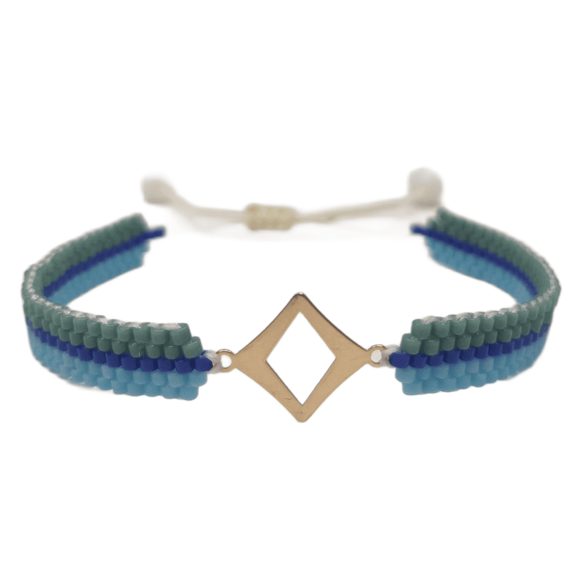 دستبند طلا 18 عیار زنانه دستساز نقش لوزی نفیس کد 140 پلاک