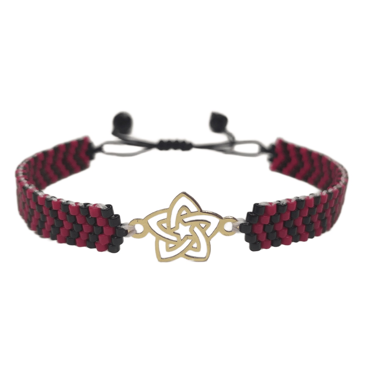 دستبند طلا 18 عیار زنانه دستساز نقش ستاره کد 139 پلاک