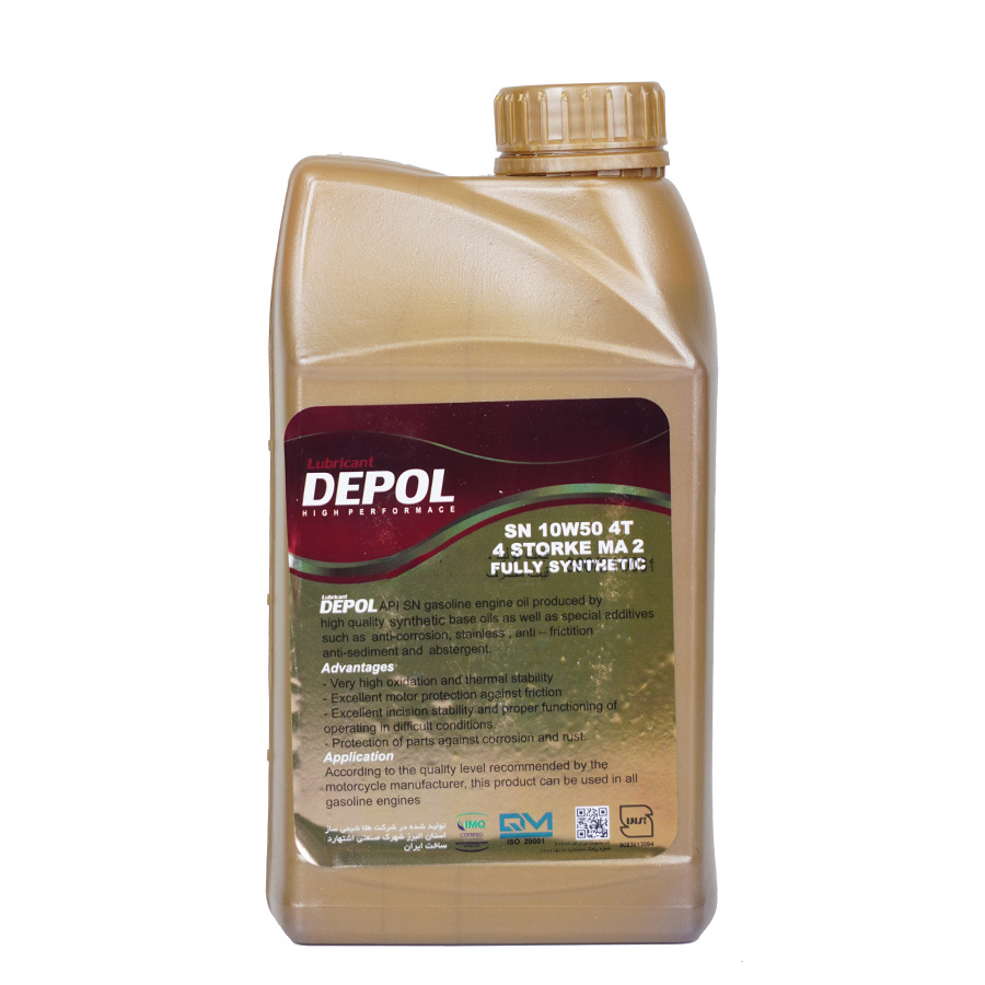 روغن موتورسیکلت دپول مدل 10W-50-SN-MA2 حجم ۱ لیتر