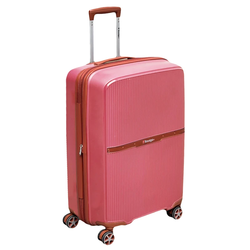 چمدان نشکن طرح تراول گو مدل TRAVEL GO TV7575L TRIP TIME LARGE سایز بزرگ-رزگلد چمدان نشکن طرح تراول گو مدل TRAVEL GO TV7575L TRIP TIME LARGE سایز بزرگ-رزگلد