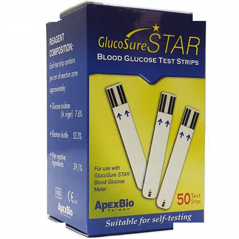 نوار قندخون گلوکوشر مدل استار بسته 50 عددی نوار قندخون گلوکوشر مدل استار بسته 50 عددی