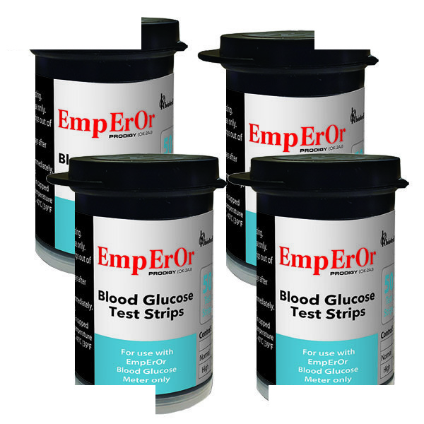 نوار تست قندخون امپرور مدل prodigy چهار بسته 50 عددی