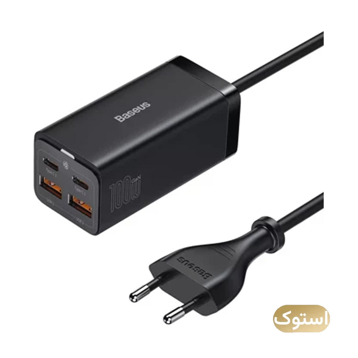 شارژر دیواری استوک Open Box - باسئوس مدل CCGP000101 توان 100 وات - مشکی 