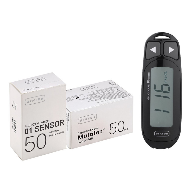 دستگاه تست قند خون آرکری مدل Glucocard 01 Mini به همراه یک بسته نوار تست50 عددی و یک بسته سوزن 50 عددی دستگاه تست قند خون آرکری مدل Glucocard 01 Mini به همراه یک بسته نوار تست50 عددی و یک بسته سوزن 50 عددی