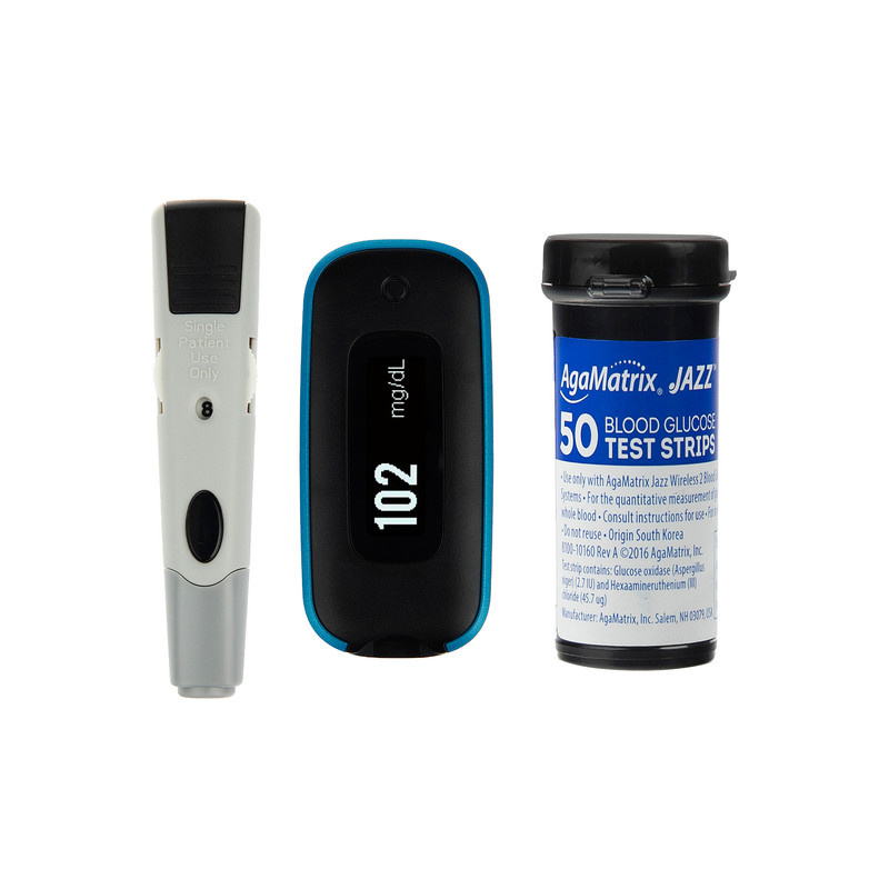 دستگاه تست قند خون آگاماتریکس مدل AgaMatrix Jazz Wireless 2 به همراه نوار تست قند خون بسته 50 عددی دستگاه تست قند خون آگاماتریکس مدل AgaMatrix Jazz Wireless 2 به همراه نوار تست قند خون بسته 50 عددی