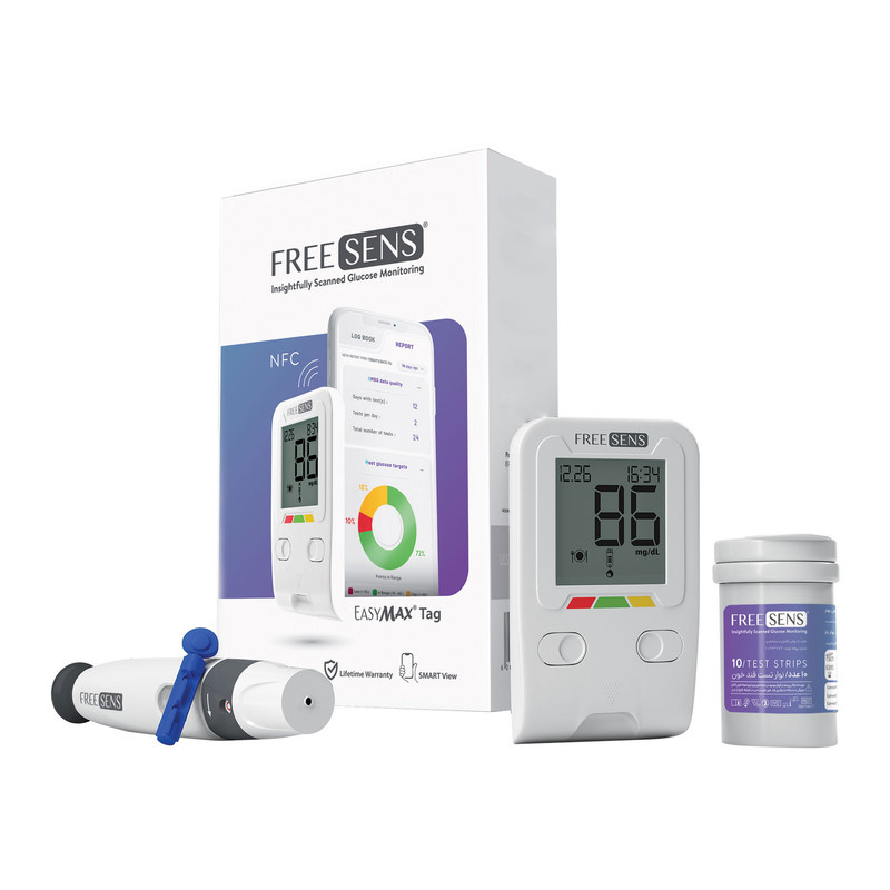 دستگاه تست قند خون فریسنس مدل TAG به همراه قلم و 10 عدد سوزن و 10 عدد نوار تست قند خون دستگاه تست قند خون فریسنس مدل TAG به همراه قلم و 10 عدد سوزن و 10 عدد نوار تست قند خون