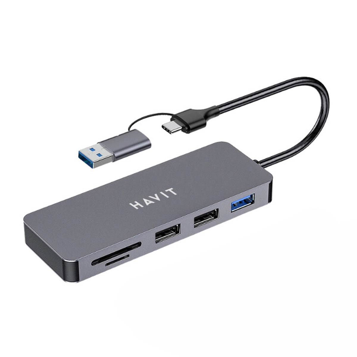هاب 5 پورت Type-C/USB 3.0 هویت مدل HV-H41 هاب 5 پورت Type-C/USB 3.0 هویت مدل HV-H41