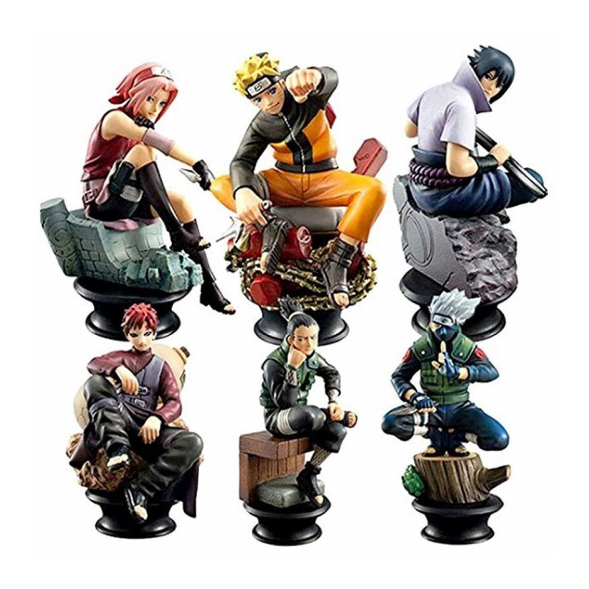 اکشن فیگور طرح Naruto نشسته کد 1376/13 بسته 6 عددی