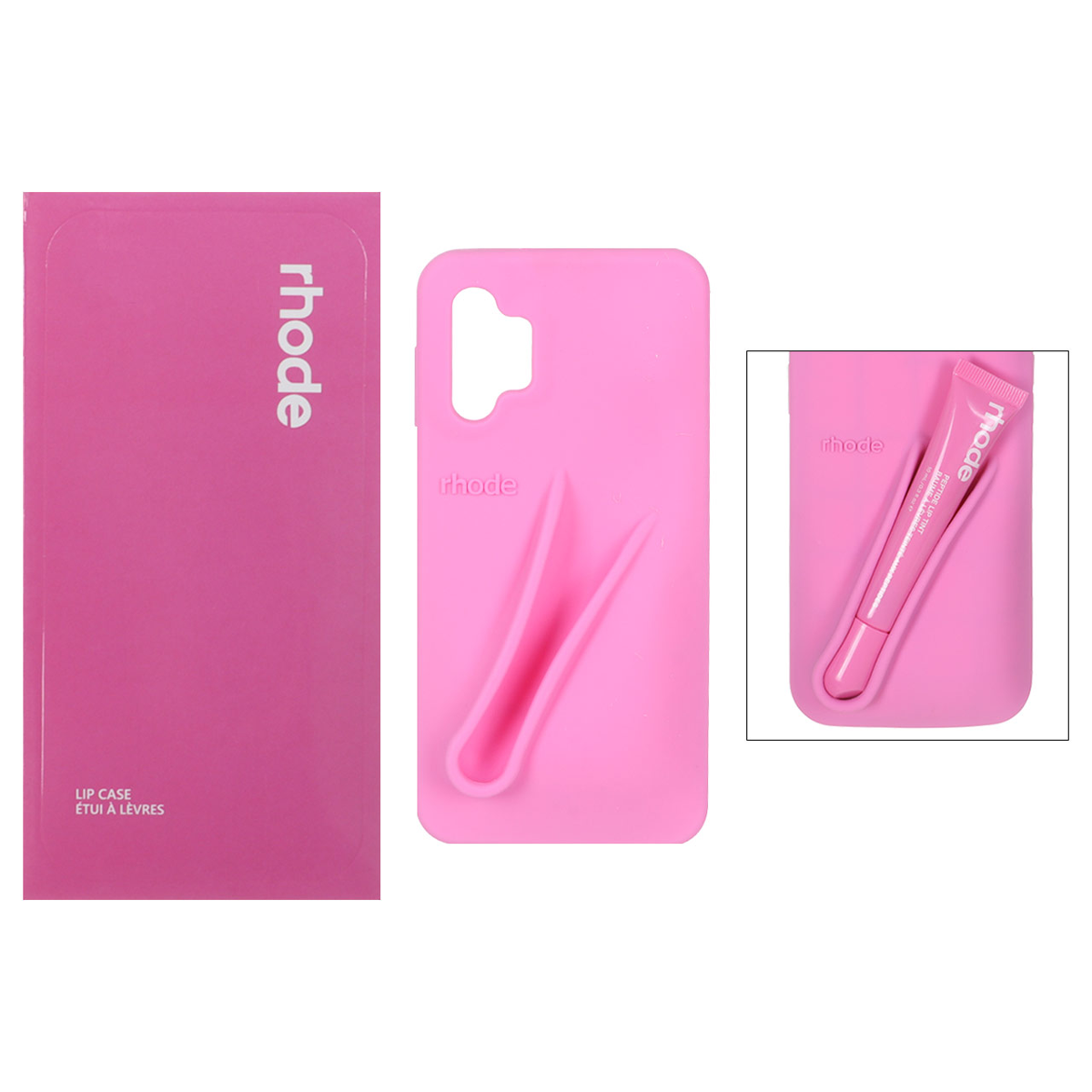 کاور گوشی سیلیکونی پاک کنی سامسونگ Galaxy M13 4G مدل Lip Case rhode به همراه لیپ گلاس رود