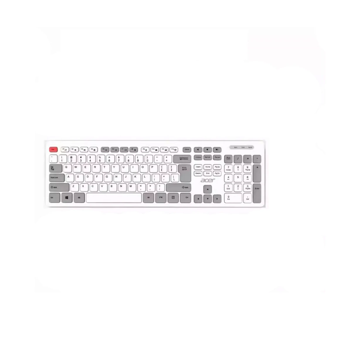 کیبورد و ماوس بی سیم ایسر مدل OAK920-سفید طوسی کیبورد و ماوس بی سیم ایسر مدل OAK920-سفید طوسی