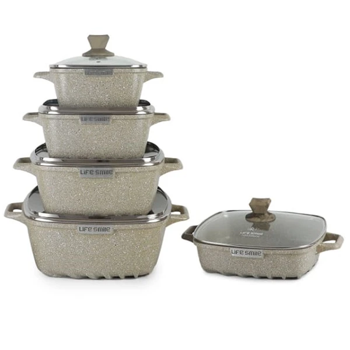 سرویس پخت و پز 10 پارچه لایف اسمایل مدل SPF-10 سرویس پخت و پز 10 پارچه لایف اسمایل مدل SPF-10