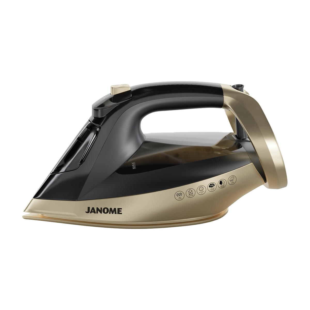 اتو بخار ژانومه مدل ID1050-مشکی طلایی