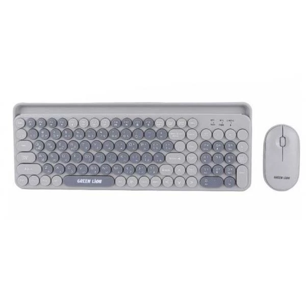 کیبورد و ماوس گرین لاین مدل Wireless duo-سفید طوسی کیبورد و ماوس گرین لاین مدل Wireless duo-سفید طوسی