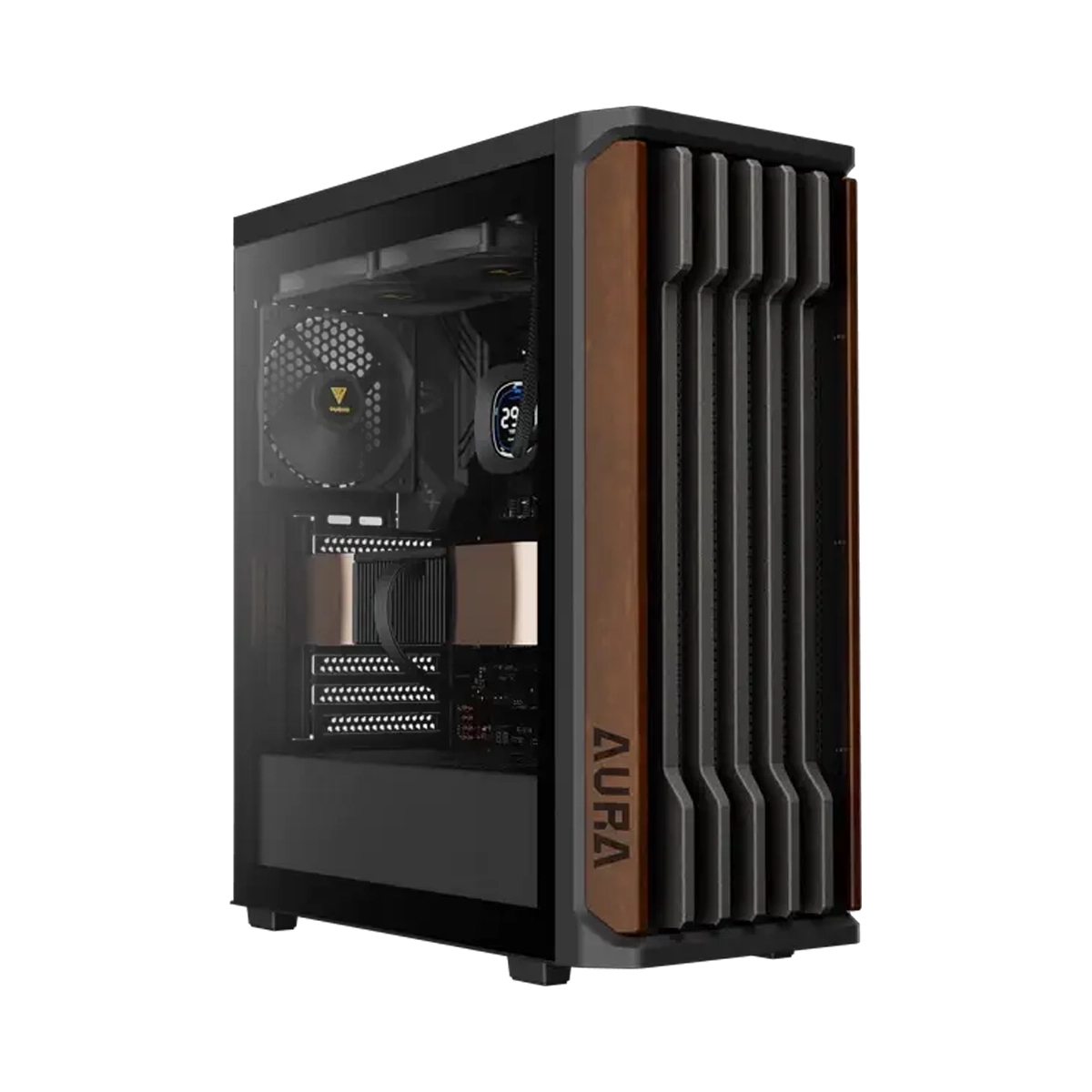 کیس کامپیوتر گیم دیاس مدل AURA GC11 WOOD کیس کامپیوتر گیم دیاس مدل AURA GC11 WOOD