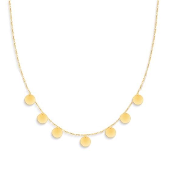 گردنبند طلا 18عیار اپال گلد مدل پولکی 002