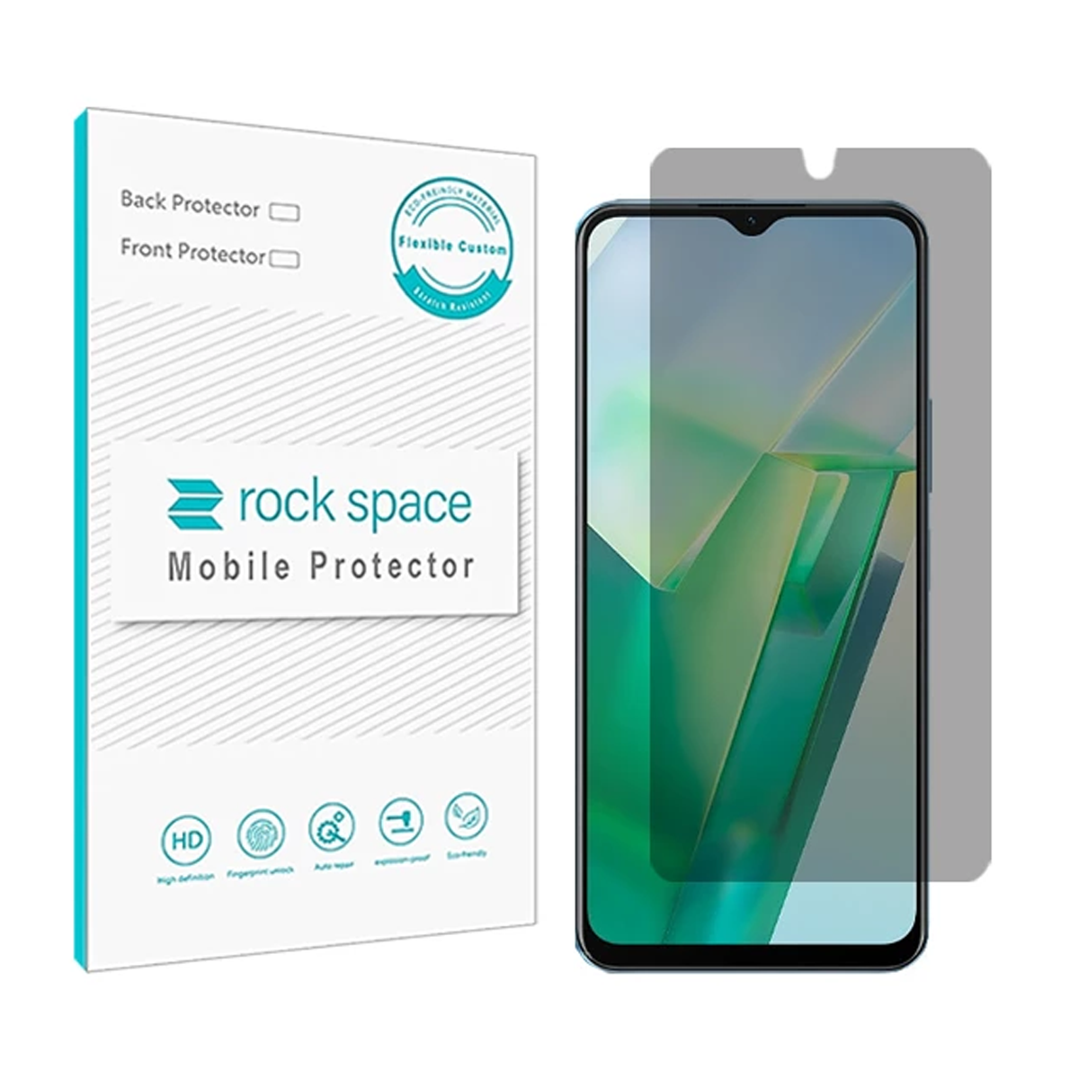 گلس حریم شخصی مات گوشی ویوو T1 5G راک اسپیس مدل PRV