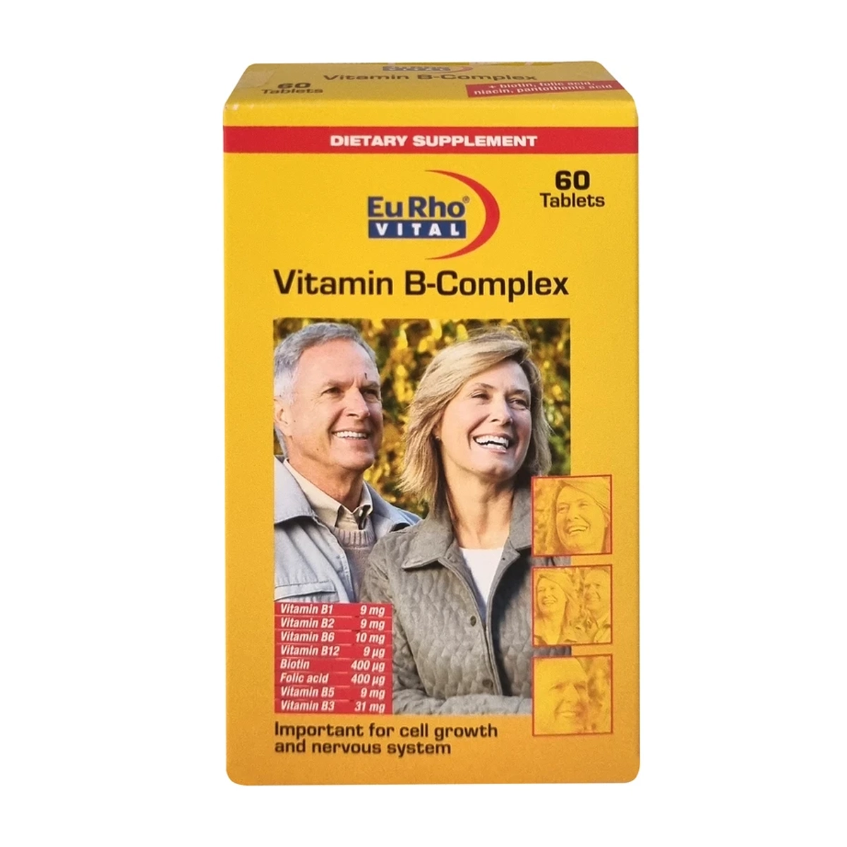 قرص ویتامین ب کمپلکس یوروویتال بسته 60 عددی قرص ویتامین ب کمپلکس یوروویتال بسته 60 عددی