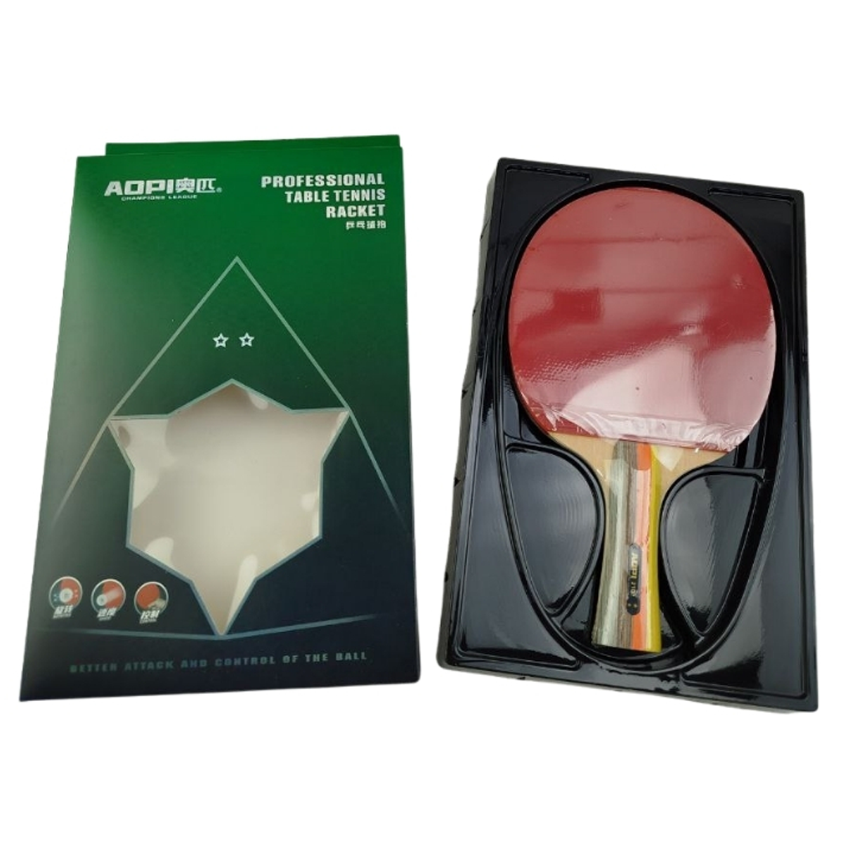 راکت پینگ پنگ آئوپی مدل اورجینال دو ستاره