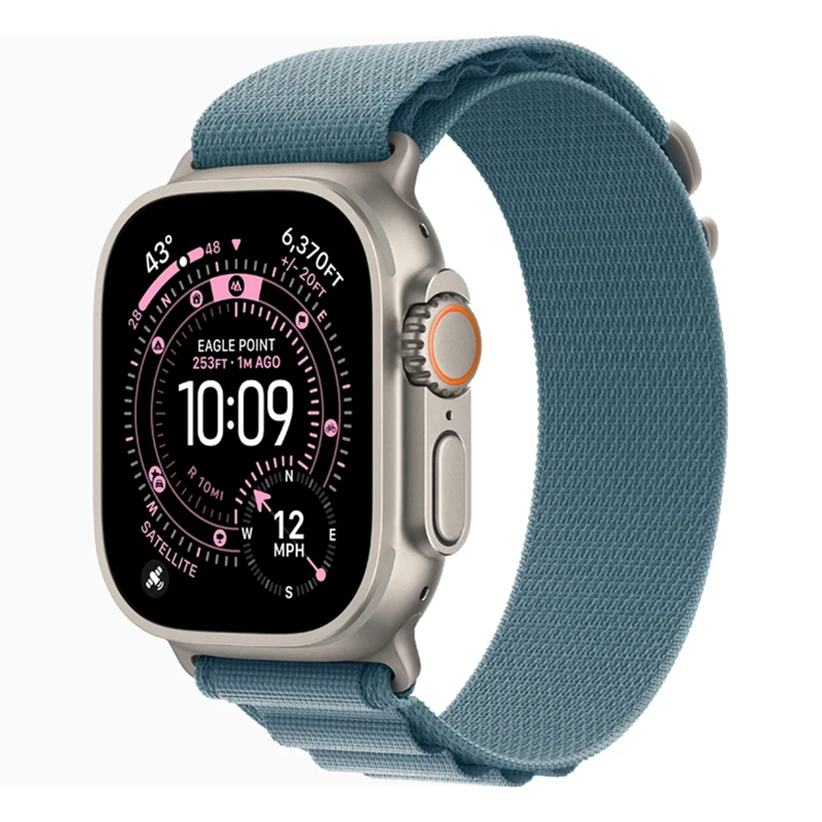 ساعت هوشمند 49 میلی متری اپل مدل Ultra 3 Natural Titanium Case با بند Alpine Loop-بدنه تیتانیوم بند آبی ساعت هوشمند 49 میلی متری اپل مدل Ultra 3 Natural Titanium Case با بند Alpine Loop-بدنه تیتانیوم بند آبی