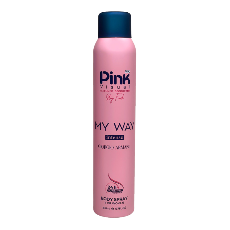 اسپری خوشبو کننده بدن زنانه پینک ویژوآل مدل -Giorgio armani my way intense حجم 200 میلی لیتر اسپری خوشبو کننده بدن زنانه پینک ویژوآل مدل -Giorgio armani my way intense حجم 200 میلی لیتر
