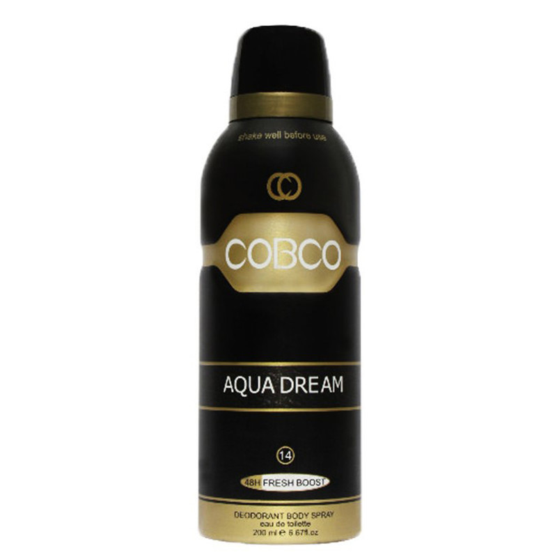 اسپری خوشبو کننده بدن مردانه کوبکو مدل AQUA DREAM حجم 200 میلی لیتر اسپری خوشبو کننده بدن مردانه کوبکو مدل AQUA DREAM حجم 200 میلی لیتر