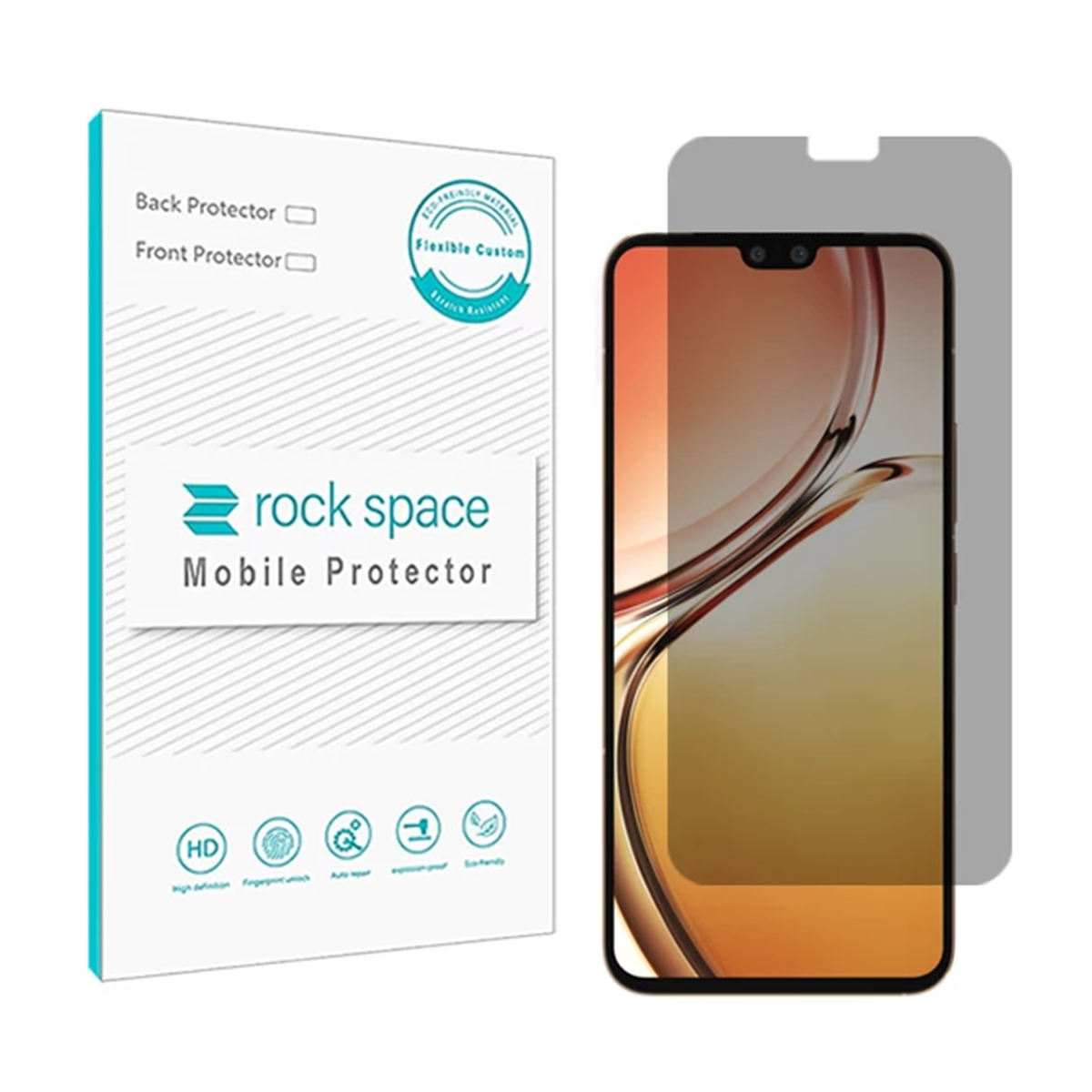 گلس حریم شخصی مات گوشی ویوو V23 5G راک اسپیس مدل PRV