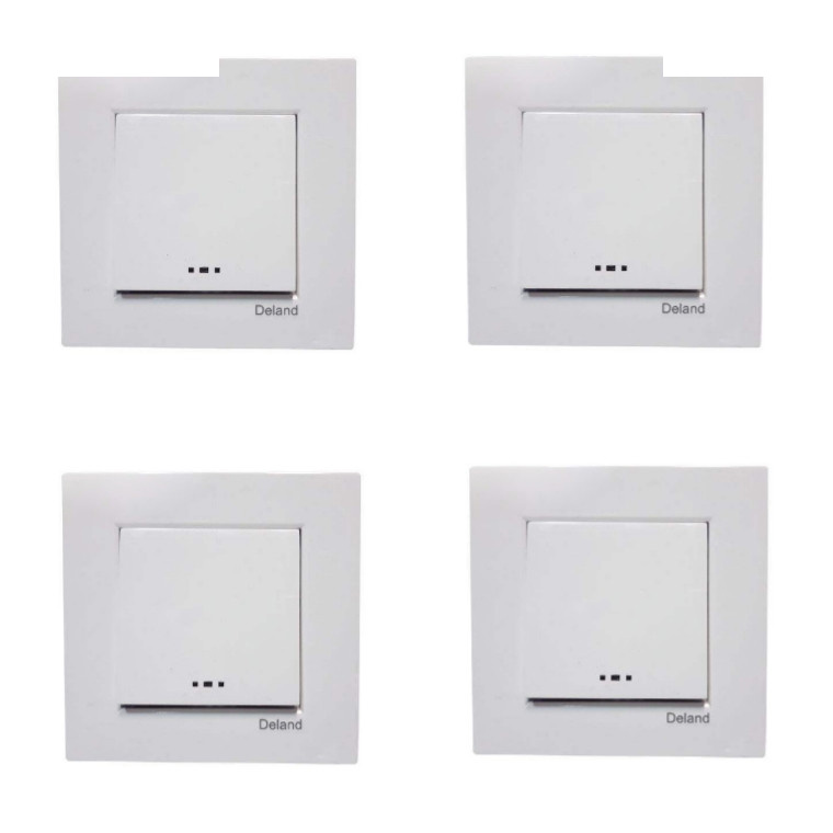 کلید تک پل دلند مدل آسا بسته 4 عددی