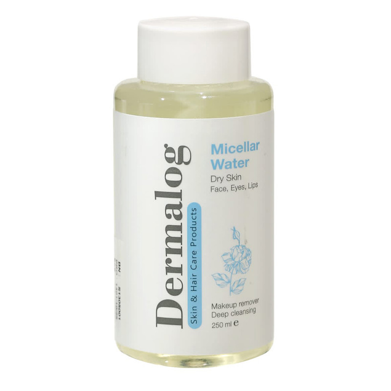 محلول پاک کننده آرایش صورت درمالوگ مدل Micellar حجم 250 میلی لیتر محلول پاک کننده آرایش صورت درمالوگ مدل Micellar حجم 250 میلی لیتر
