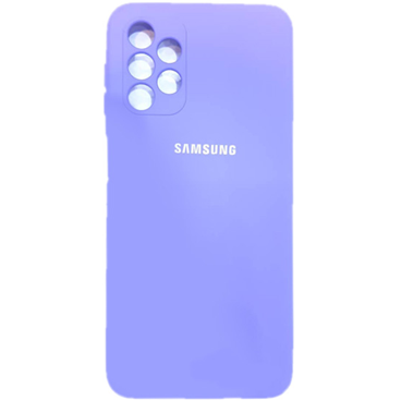  کاور سیلیکونی محافظ لنزدار مناسب برای گوشی موبایل سامسونگ Galaxy A32 4G-سرمه‌ای