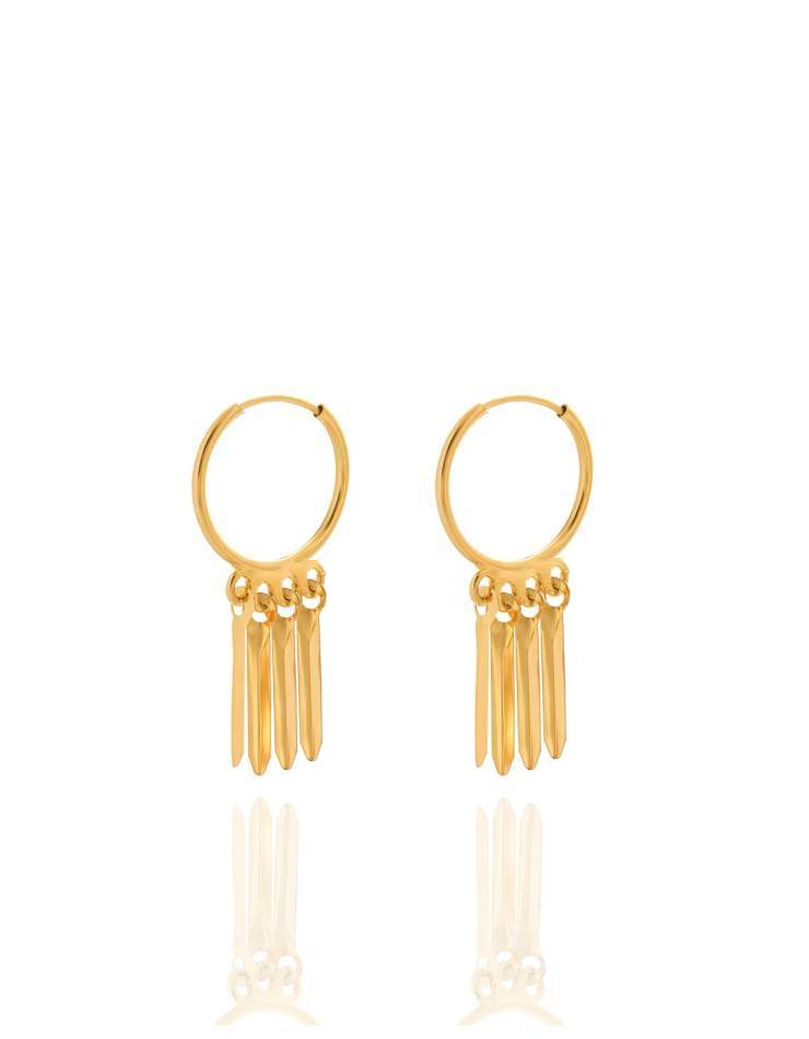 گوشواره طلا 18عیار اپال گلد مدل  کلیپسی آویزی