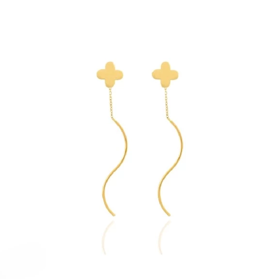 گوشواره طلا 18عیار اپال گلد مدل پیچی ونکلیف توپر-0.95 گوشواره طلا 18عیار اپال گلد مدل پیچی ونکلیف توپر-0.95