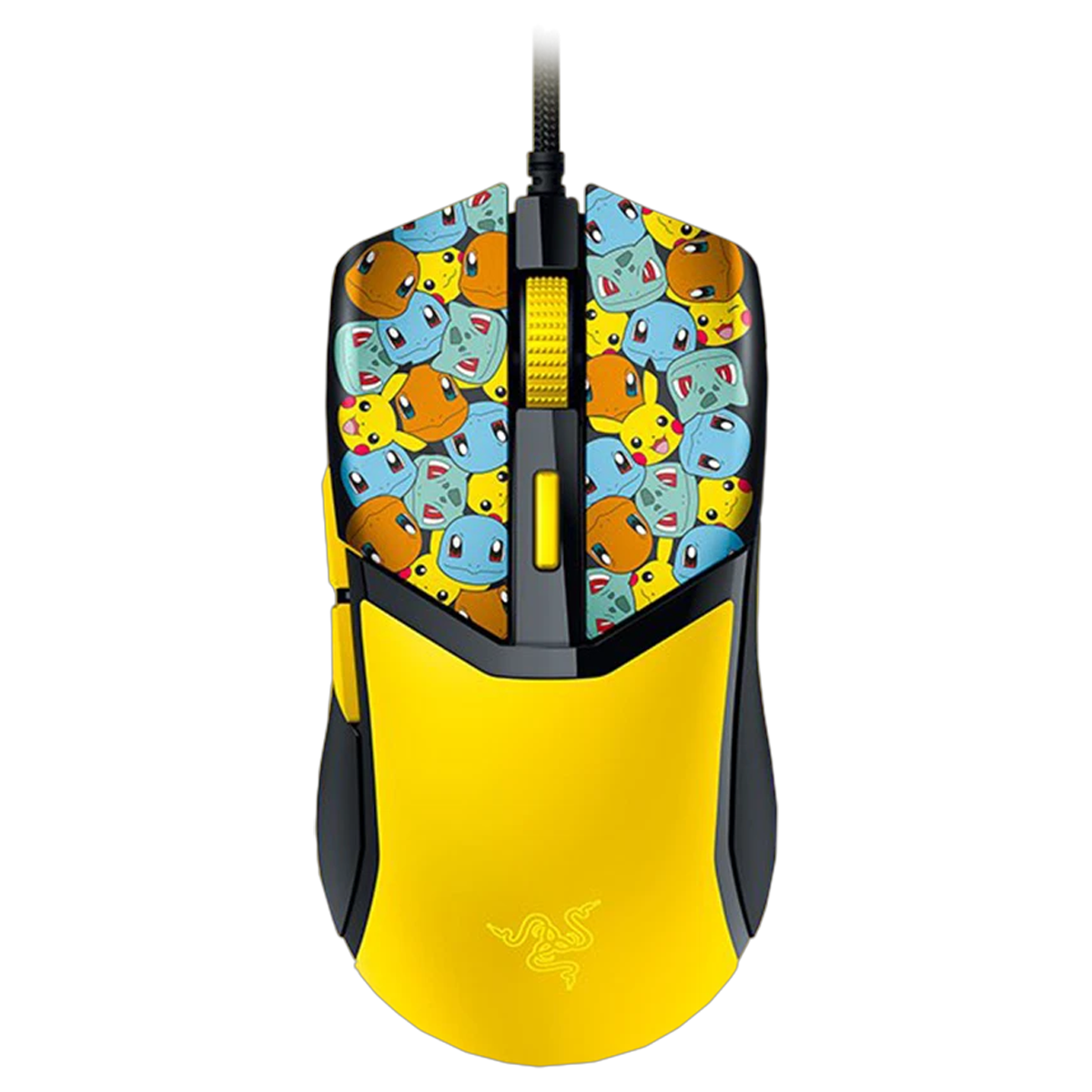 ماوس با سیم گیمینگ ریزر مدل COBRA POKÉMON ED-زرد