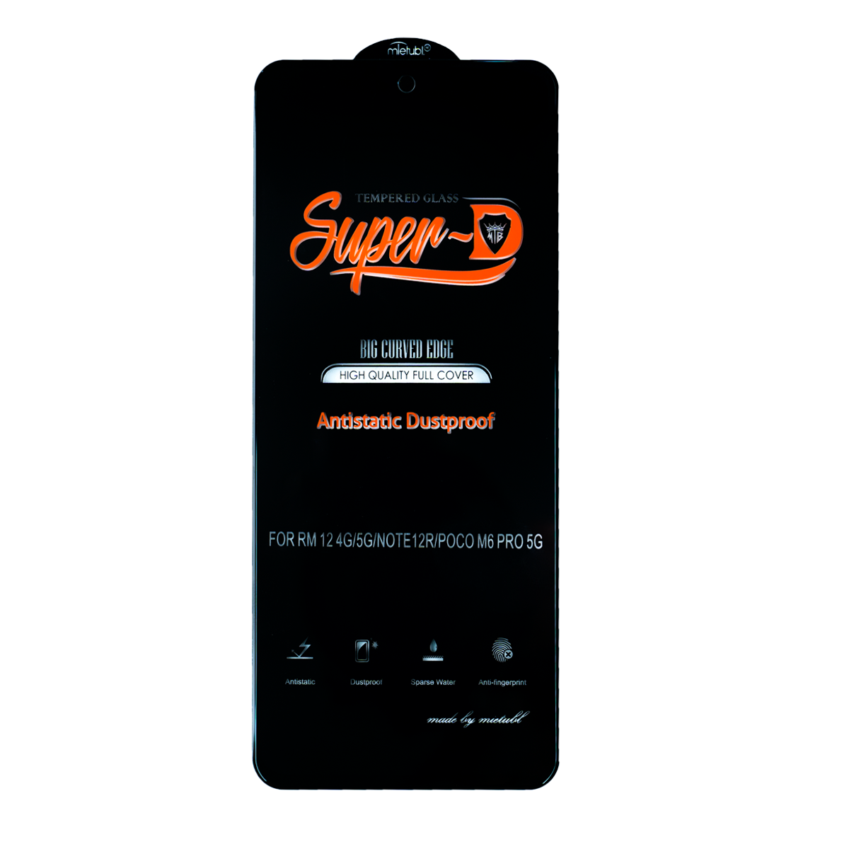 گلس گوشی پوکو M6 Pro 5G مدل Super D آنتی استاتیک