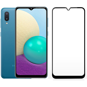 محافظ گلس تمام صفحه مناسب برای گوشی سامسونگ Galaxy A02