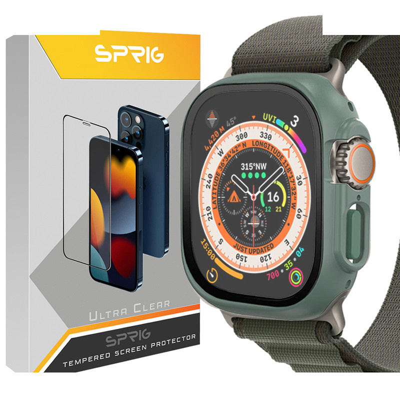 کاور اسپریگ مدل SPG-360 مناسب برای اپل واچ Ultra 49mm میلیمتری به همراه محافظ صفحه نمایش کاور اسپریگ مدل SPG-360 مناسب برای اپل واچ Ultra 49mm میلیمتری به همراه محافظ صفحه نمایش