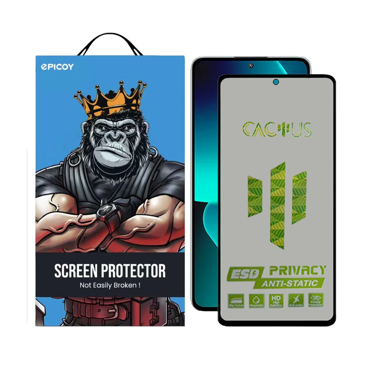 گلس حریم شخصی گوشی شیائومی Poco F3 GT اپیکوی مدل Cactus-ESD-Privacy گلس حریم شخصی گوشی شیائومی Poco F3 GT اپیکوی مدل Cactus-ESD-Privacy
