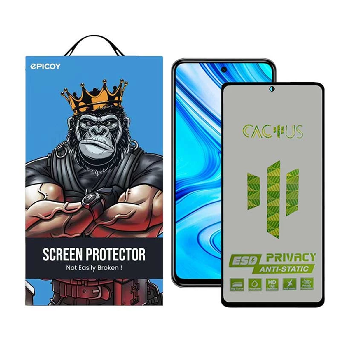 گلس حریم شخصی گوشی شیائومی Redmi Note 10 Lite اپیکوی مدل Cactus-ESD-Privacy گلس حریم شخصی گوشی شیائومی Redmi Note 10 Lite اپیکوی مدل Cactus-ESD-Privacy