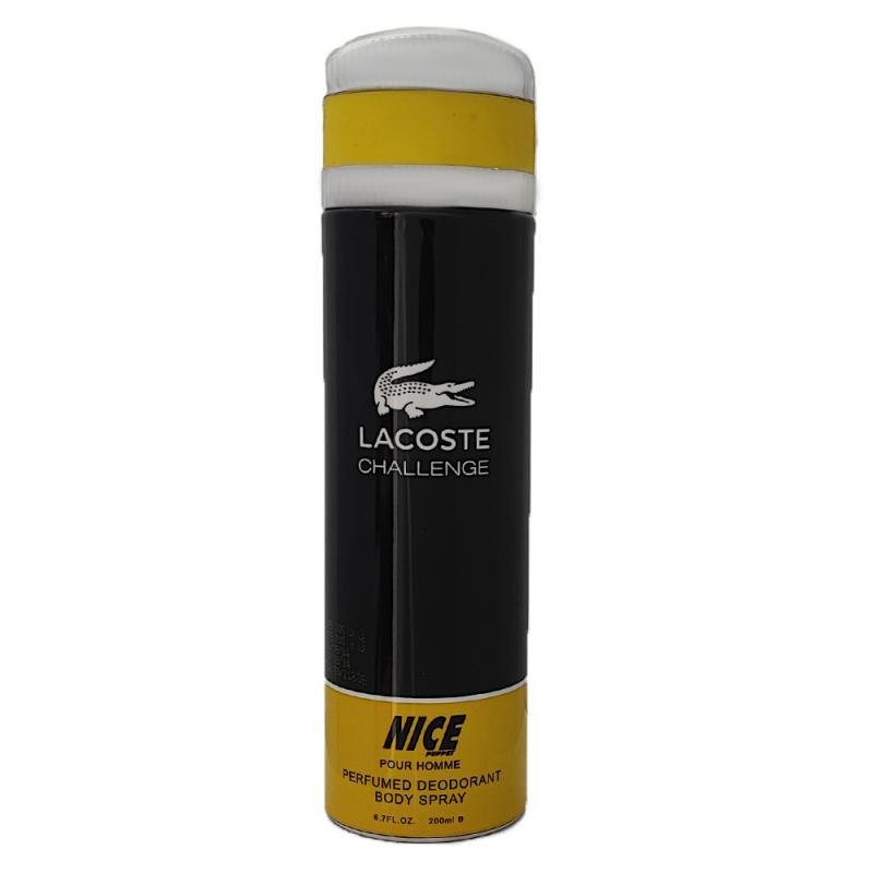 اسپری بدن مردانه نایس پاپت مدل Lacoste Challeng حجم 200 میلی لیتر اسپری بدن مردانه نایس پاپت مدل Lacoste Challeng حجم 200 میلی لیتر