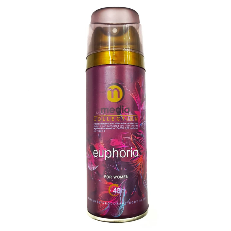 اسپری بدن زنانه مدیا مدل euphoria حجم 200 میلی لیتر اسپری بدن زنانه مدیا مدل euphoria حجم 200 میلی لیتر