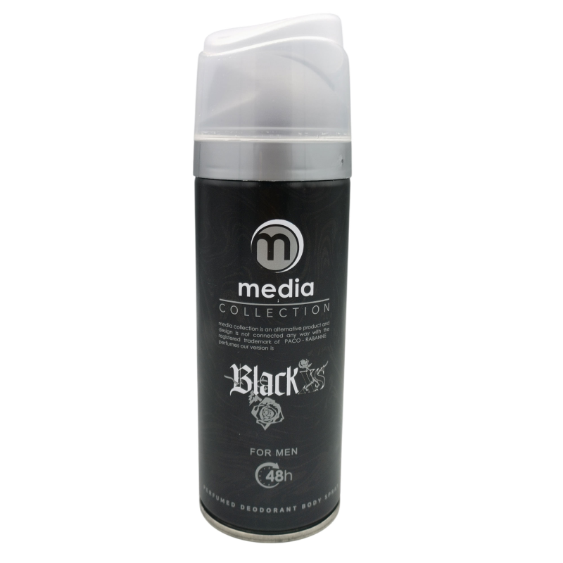 اسپری بدن مردانه مدیا مدل BlackXs حجم 200 میلی لیتر اسپری بدن مردانه مدیا مدل BlackXs حجم 200 میلی لیتر